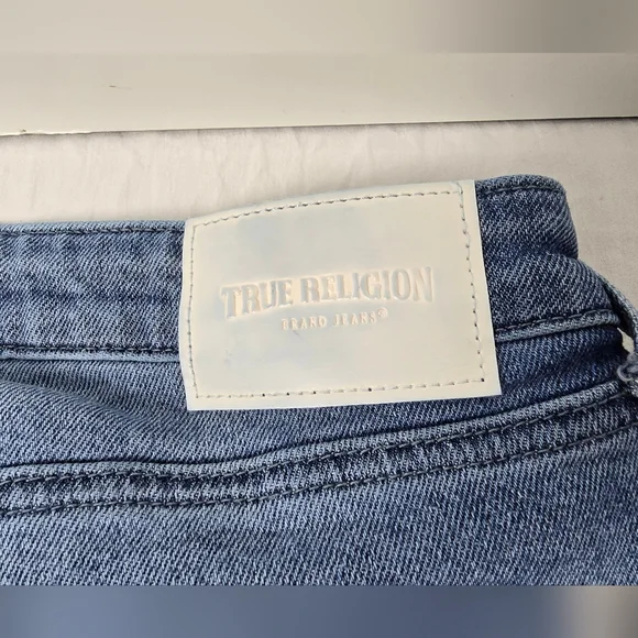 True Religion Jennie Curvy Skinny Mid-Rise Jeans Destroyed Women's 28 Blue - Picture 11 of 14